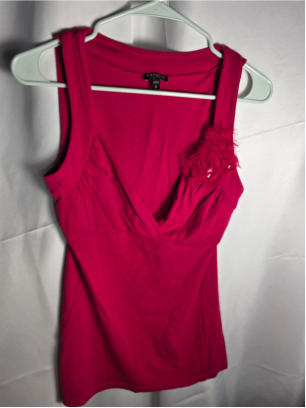Women's Express Tank Top Size S Pink Sleeveless Embellished girlhoodcore